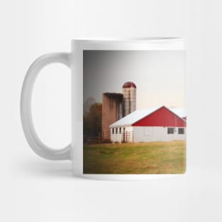 Red And White Barn Mug